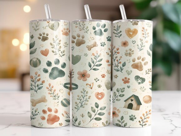 Boho Dog Paw Prints Tumbler Wrap Review