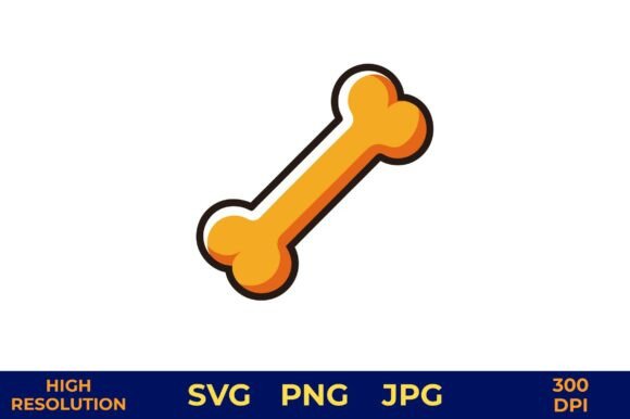 Bright Orange Dog Bone Vector Clipart Review