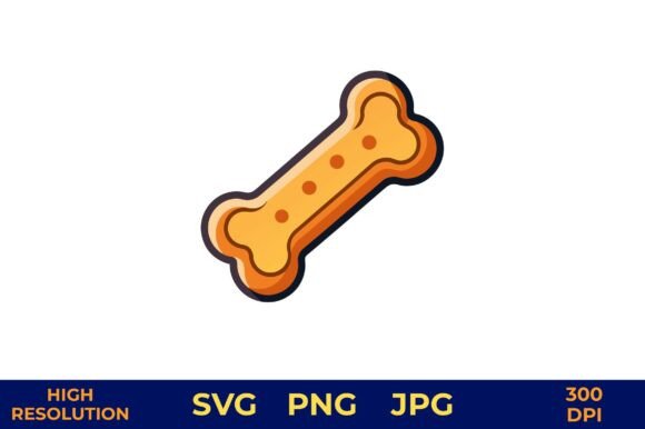 Cartoon Dog Bone Treat Vector Review