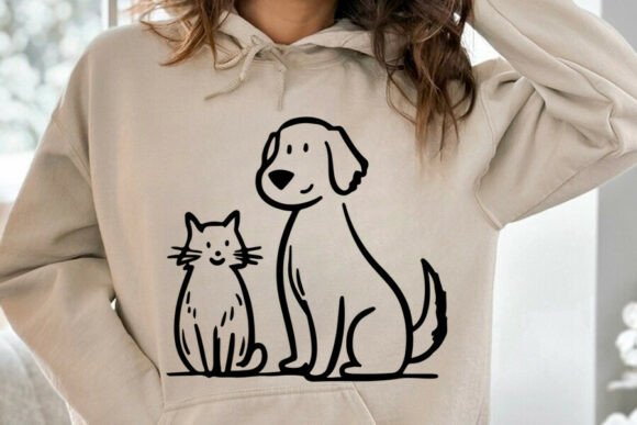 Cat and Dog Friendship Line Art Review