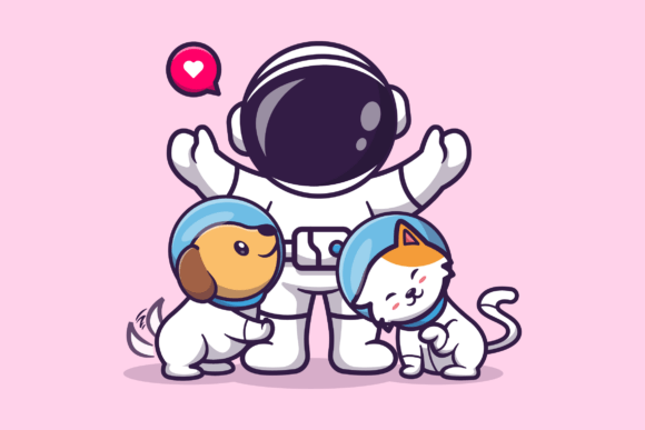 Cute Astronaut with Dog and Cat Pet Embroidery Review