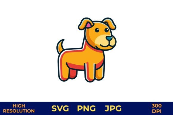 Cute Cartoon Dog Vector Design Smiling Review