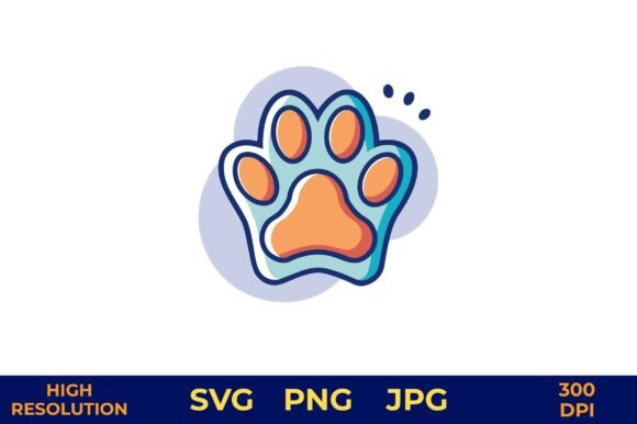 Cute Dog Paw Vector with Happy Face Review