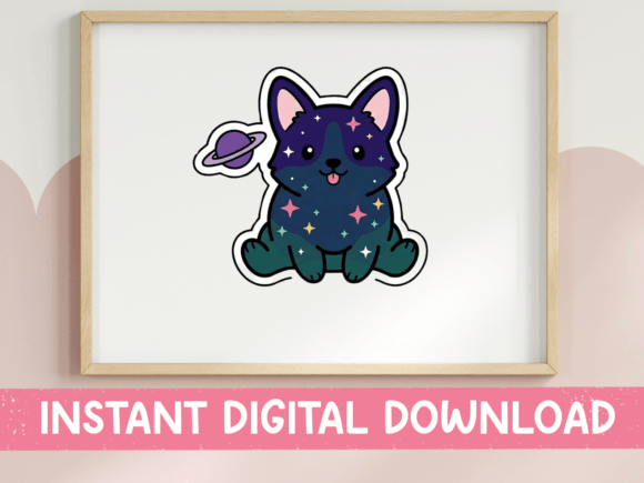Dark Galaxy Corgi SVG Review for Embroidery Projects