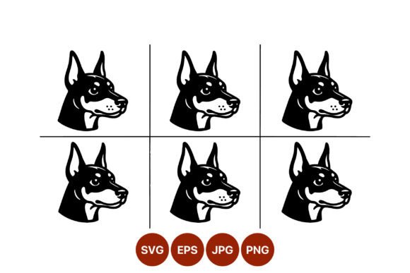 Doberman Dog Head Six Variations Review