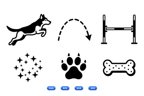 Dog Agility Icon Set