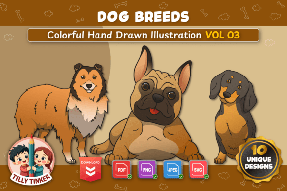 Dog Breeds Illustration Vol 03