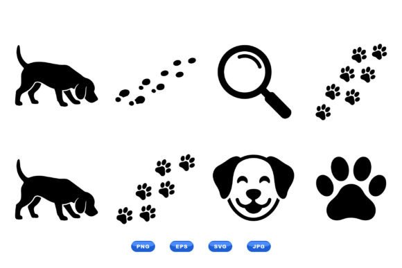Dog Paw Silhouette Pack