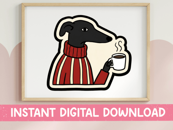 Greyhound Coffee Lover Red Sweater SVG Review