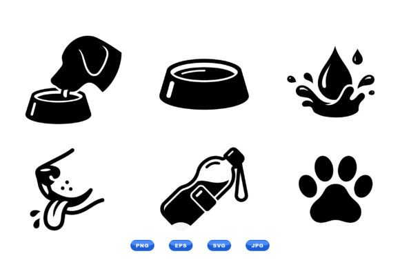 Pet Water Icons SVG Pack