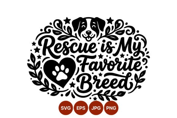 Rescue My Favorite Breed Dog Paw Vector Review