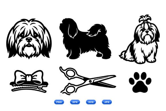 Shih Tzu Dog Clipart Pack