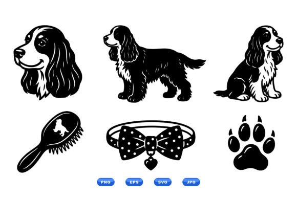 Spaniel Dog Clipart Collection